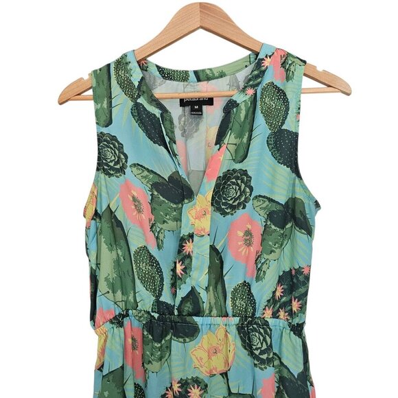 Women's - Betabrand Cactus Print Sleeveless Dress, Size Medium - Picture 3 of 10